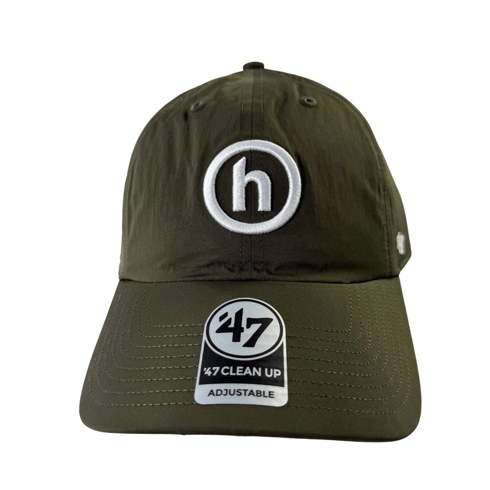 Hidden NY x 47 Brand Clean Up Adjustable Hat Olive Green White H Logo Strapback